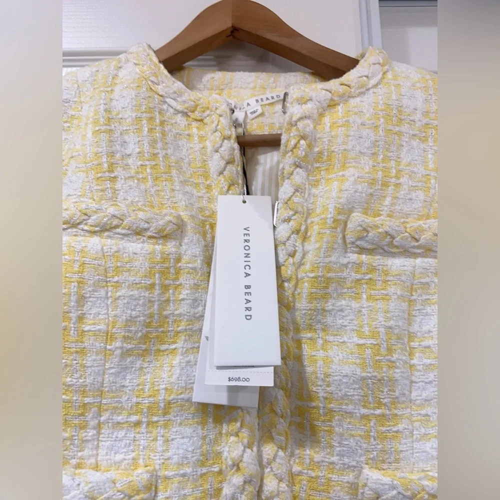 NWT $698 Veronica Beard Bryne Tweed Open-Front Jacket Blazer Jacket - Picture 10 of 15